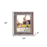 20X30 Natural Weathered Grey Picture Frame With Plexiglass Holder - Homeroots - Flyclothing LLC
