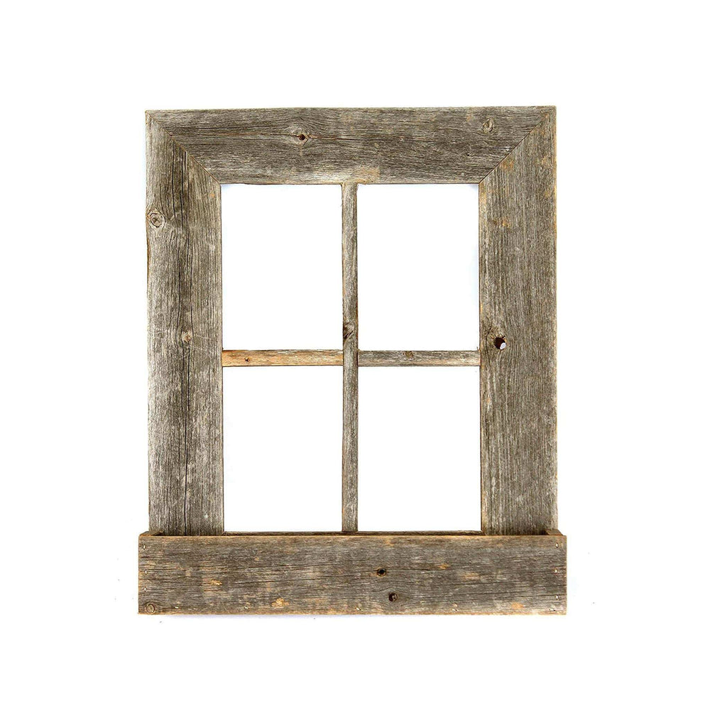 22X18 Rustic Weatered Grey Window Frame With Planter - Homeroots - Flyclothing LLC