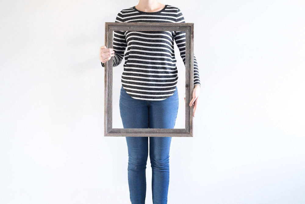 18X24 Weathered Grey Picture Frame With Sawtooth Hangers - Homeroots - Flyclothing LLC