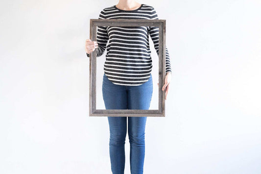 18X24 Weathered Grey Picture Frame With Sawtooth Hangers - Homeroots - Flyclothing LLC