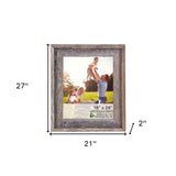 18X24 Natural Weathered Grey Picture Frame With Plexiglass Holder - Homeroots - Flyclothing LLC