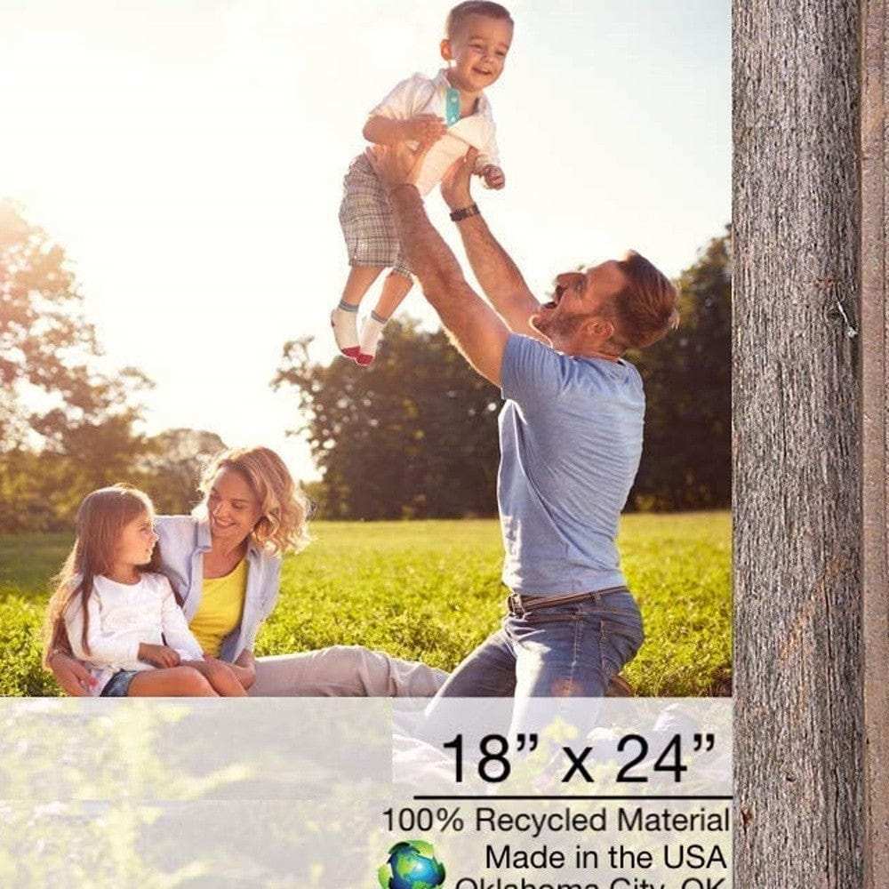 18X24 Natural Weathered Grey Picture Frame With Plexiglass Holder - Homeroots - Flyclothing LLC