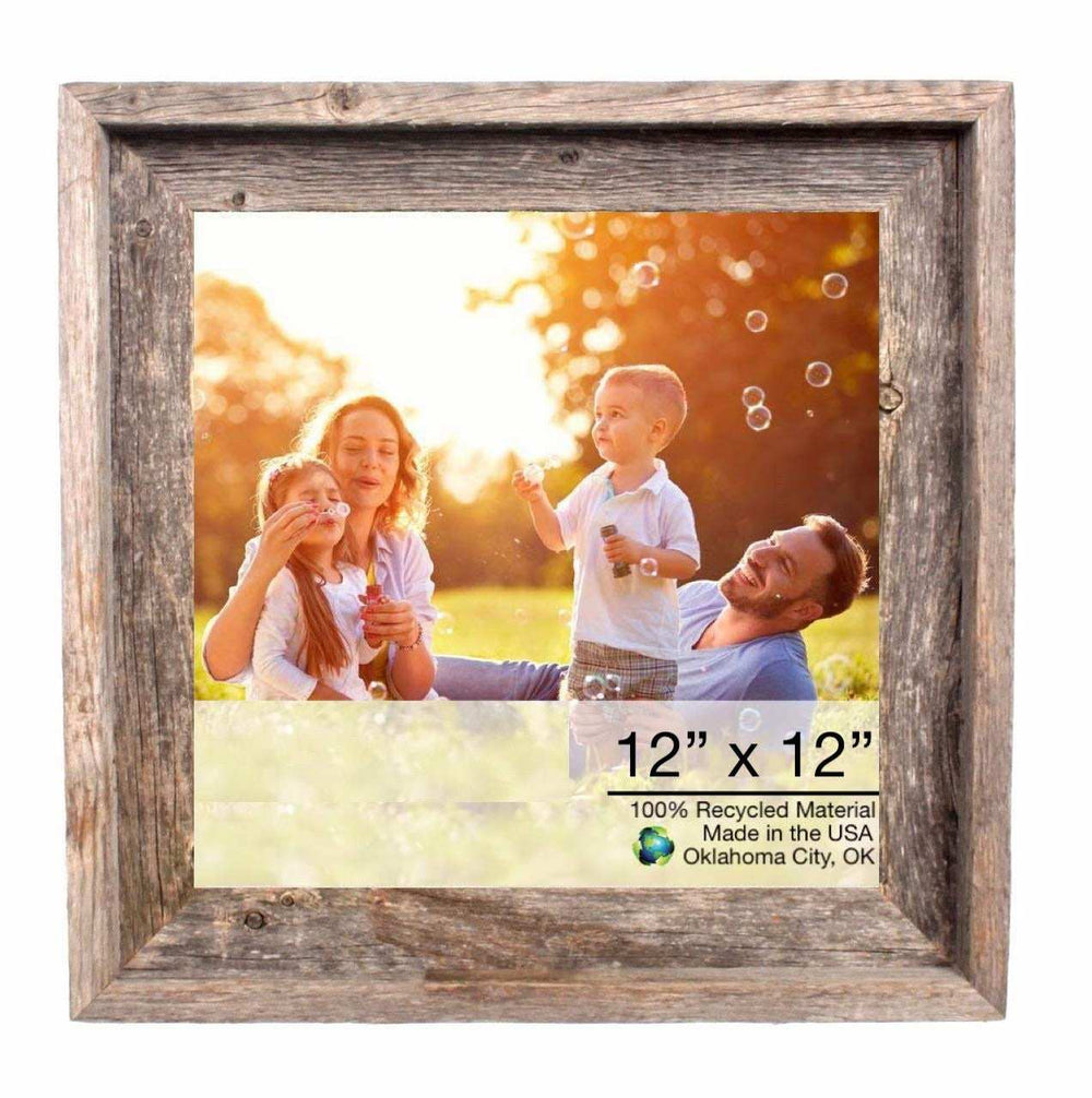 12X12 Natural Weathered Grey Picture Frame - Homeroots - Flyclothing LLC