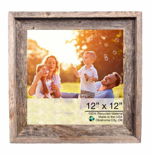12X12 Natural Weathered Grey Picture Frame - Homeroots - Flyclothing LLC