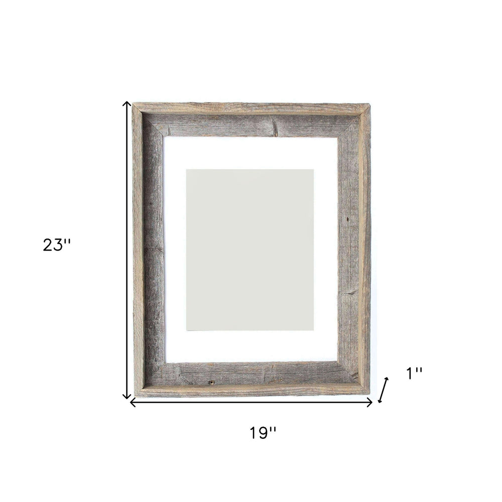 16" X 20" Rustic Reclaimed Wood Picture Frame - Homeroots - Flyclothing LLC