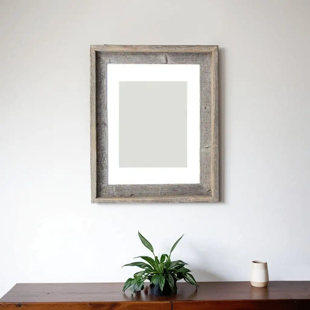 16" X 20" Rustic Reclaimed Wood Picture Frame - Homeroots - Flyclothing LLC
