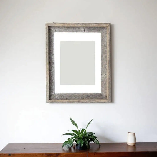 16" X 20" Rustic Reclaimed Wood Picture Frame - Homeroots