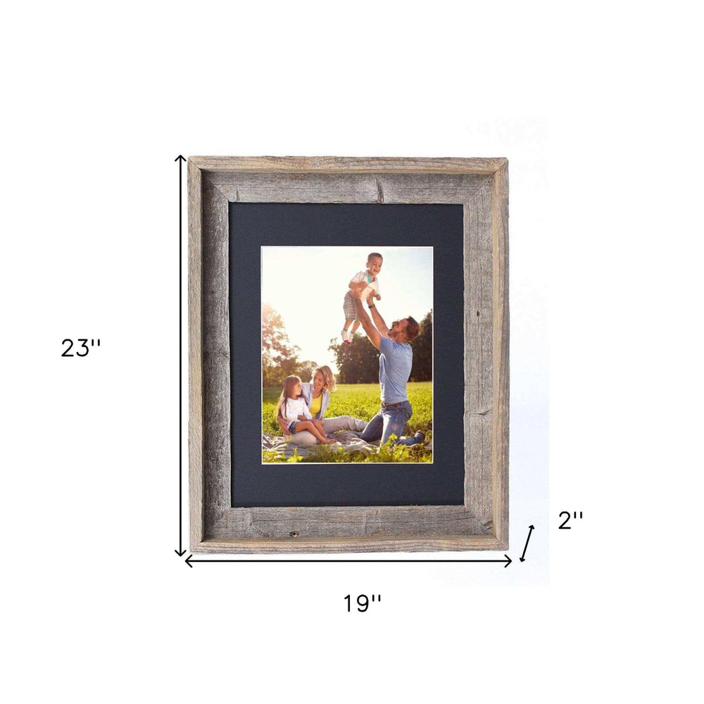 16X20 Rustic Black Picture Frame With Plexiglass Holder - Homeroots - Flyclothing LLC