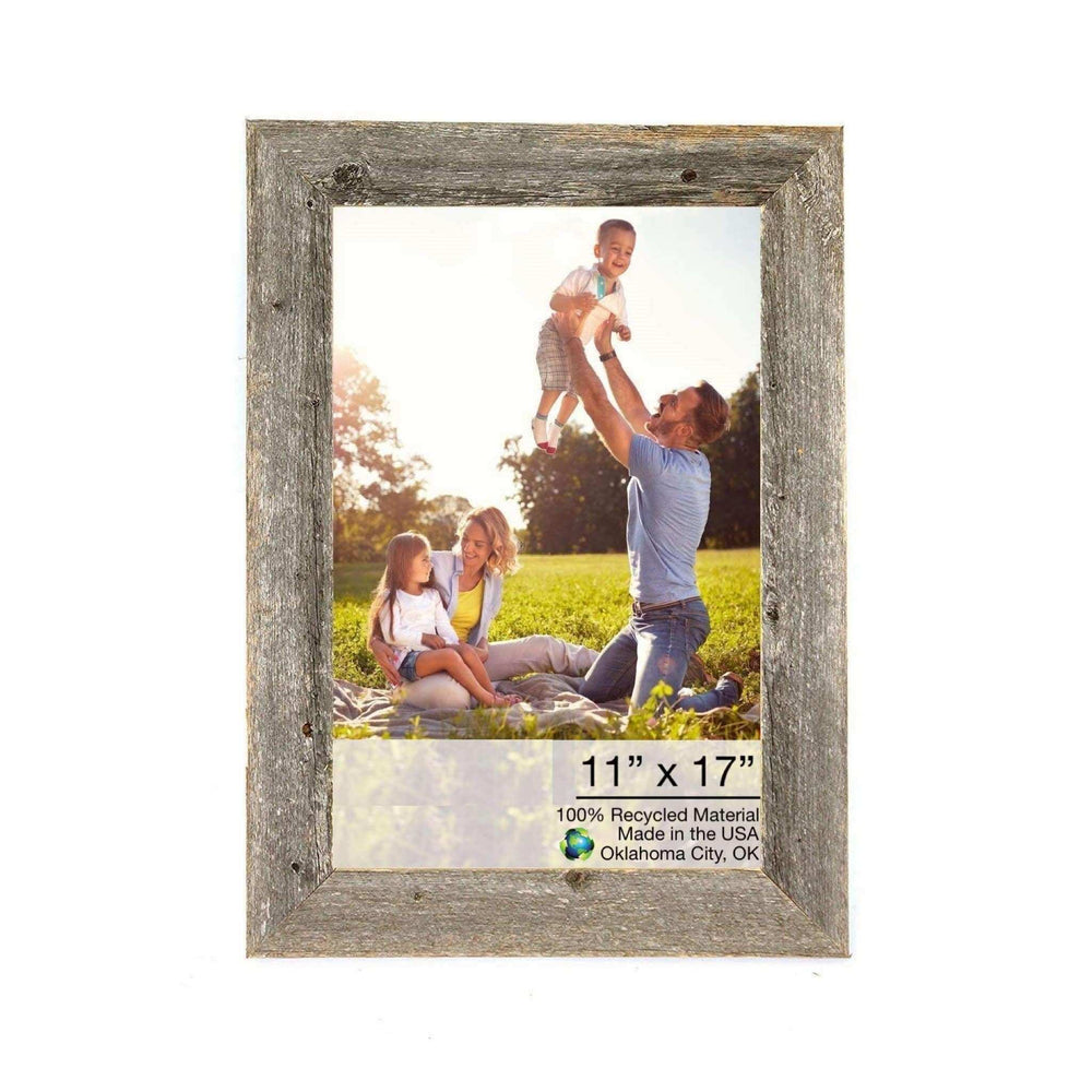 11X17 Natural Weathered Grey Picture Frame - Homeroots - Flyclothing LLC