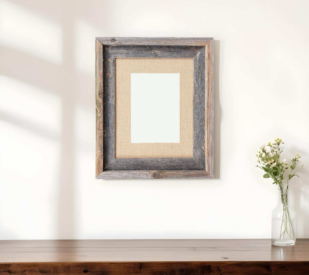 11X14 Rustic Burlap Picture Frame With Plexiglass - Homeroots - Flyclothing LLC