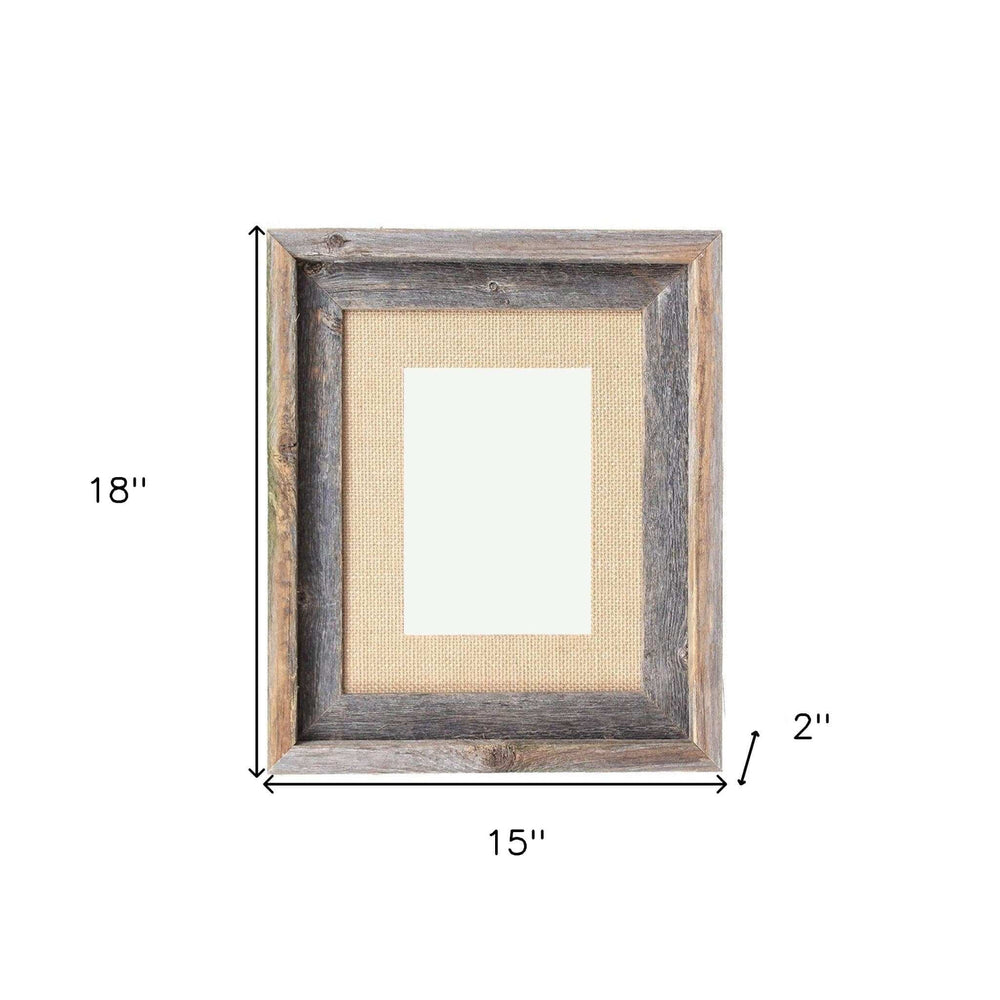 11X14 Rustic Burlap Picture Frame With Plexiglass - Homeroots - Flyclothing LLC