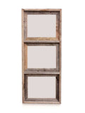 8 x 10 Gray Reclaimed Wood Three Slot Hanging Picture Frame - Homeroots - Flyclothing LLC
