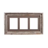 5X7 Natural Weathered Grey Three Photo Picture Frame - Homeroots - Flyclothing LLC