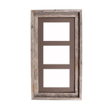 5X7 Natural Weathered Grey Three Photo Picture Frame - Homeroots - Flyclothing LLC