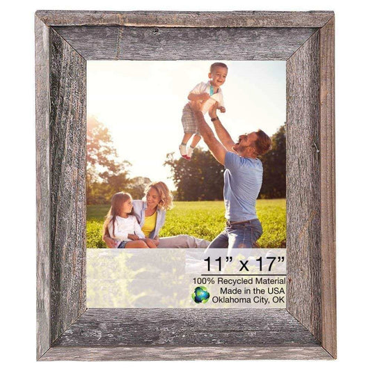 11X17 Natural Weathered Grey Picture Frame - Homeroots - Flyclothing LLC