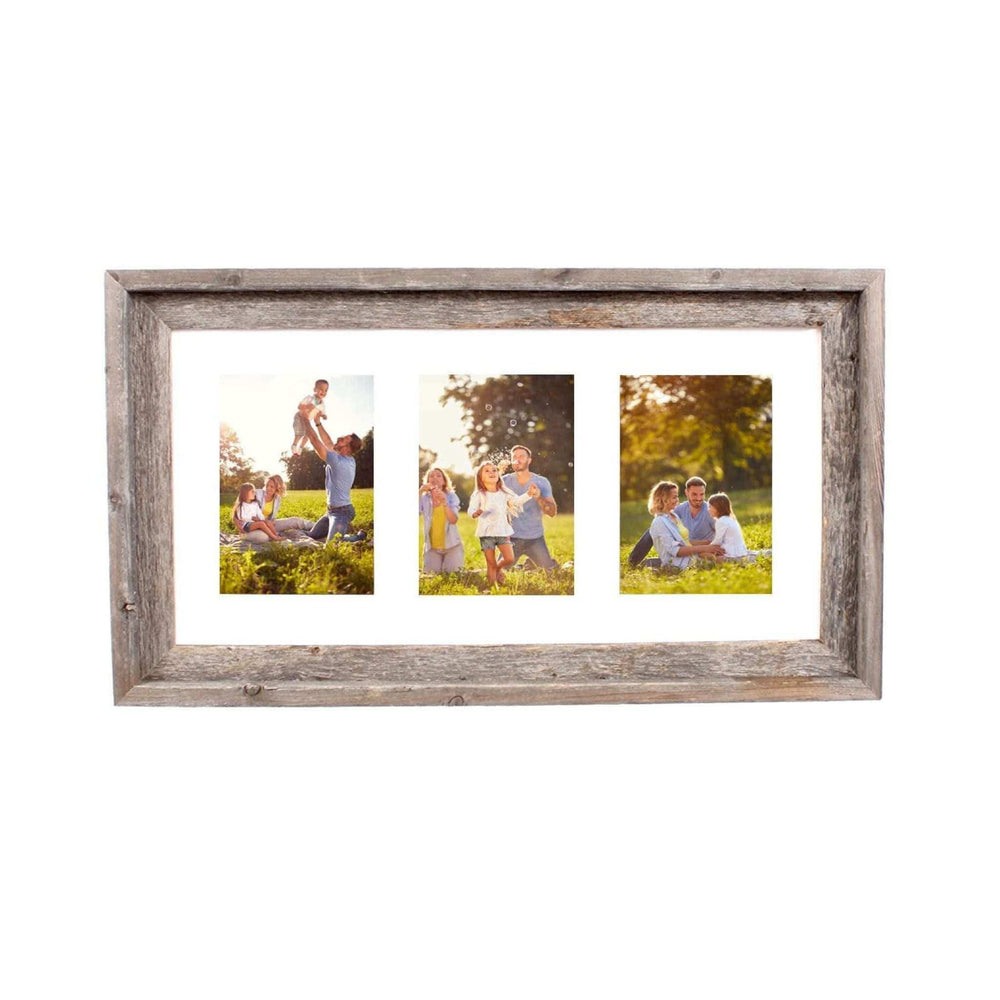3 5X7 Rustic White Picture Frame With Plexiglass Holder - Homeroots - Flyclothing LLC