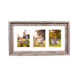 3 5X7 Rustic White Picture Frame With Plexiglass Holder - Homeroots - Flyclothing LLC