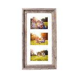 3 5X7 Rustic White Picture Frame With Plexiglass Holder - Homeroots - Flyclothing LLC