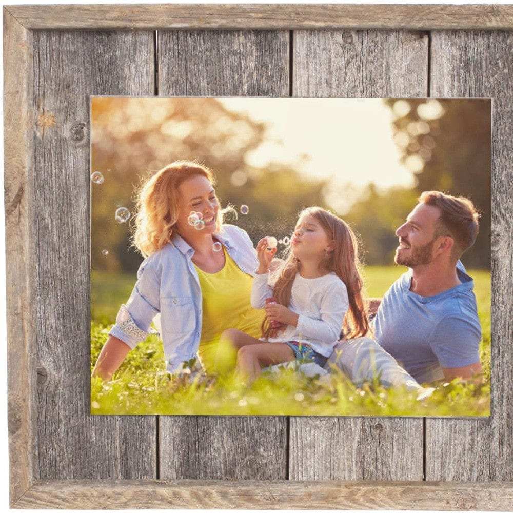 8X10 Rustic Weathered Grey Picture Frame With Plexiglass Holder - Homeroots - Flyclothing LLC