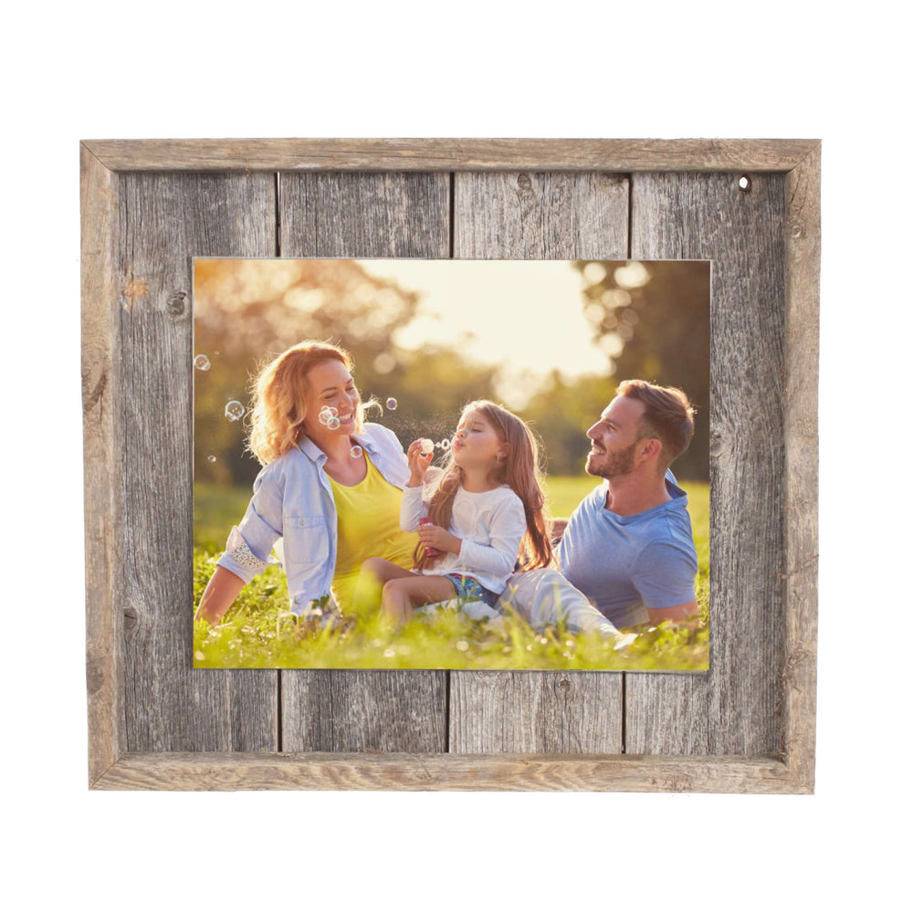 11"X14" Rustic Weathered Gray Picture Frame With Plexiglass Holder - Homeroots - Flyclothing LLC