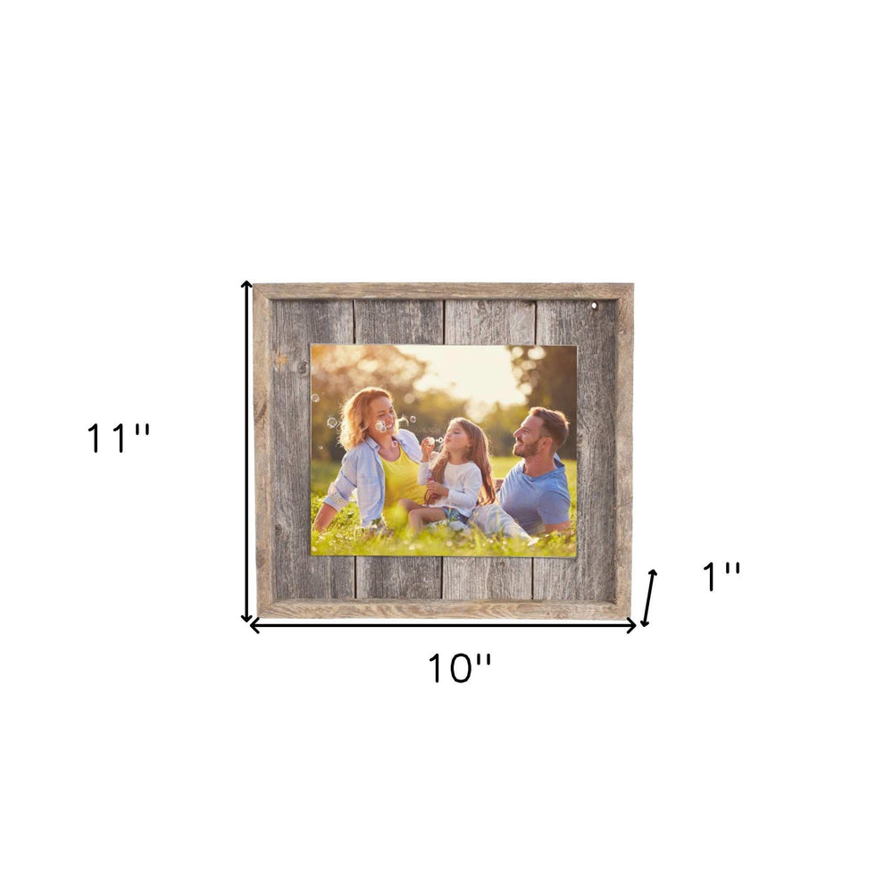 5X7 Natural Weathered Grey Picture Frame With Plexiglass Holder - Homeroots - Flyclothing LLC