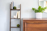 4 Step Rustic Black Wood Ladder Shelf - Homeroots - Flyclothing LLC