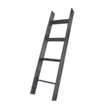 4 Step Blackwash Rustic Wood Ladder Shelf - Homeroots - Flyclothing LLC