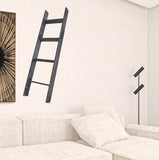 4 Step Blackwash Rustic Wood Ladder Shelf - Homeroots - Flyclothing LLC