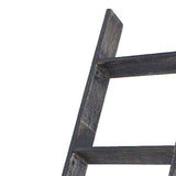 4 Step Blackwash Rustic Wood Ladder Shelf - Homeroots - Flyclothing LLC