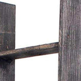 4 Step Rustic Black Wood Ladder Shelf - Homeroots - Flyclothing LLC