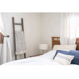 5 Step Rustic Espresso Gray Wood Ladder Shelf - Homeroots - Flyclothing LLC