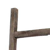 5 Step Rustic Espresso Gray Wood Ladder Shelf - Homeroots - Flyclothing LLC