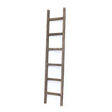 6 Step Rustic Espresso Wood Ladder Shelf - Homeroots - Flyclothing LLC