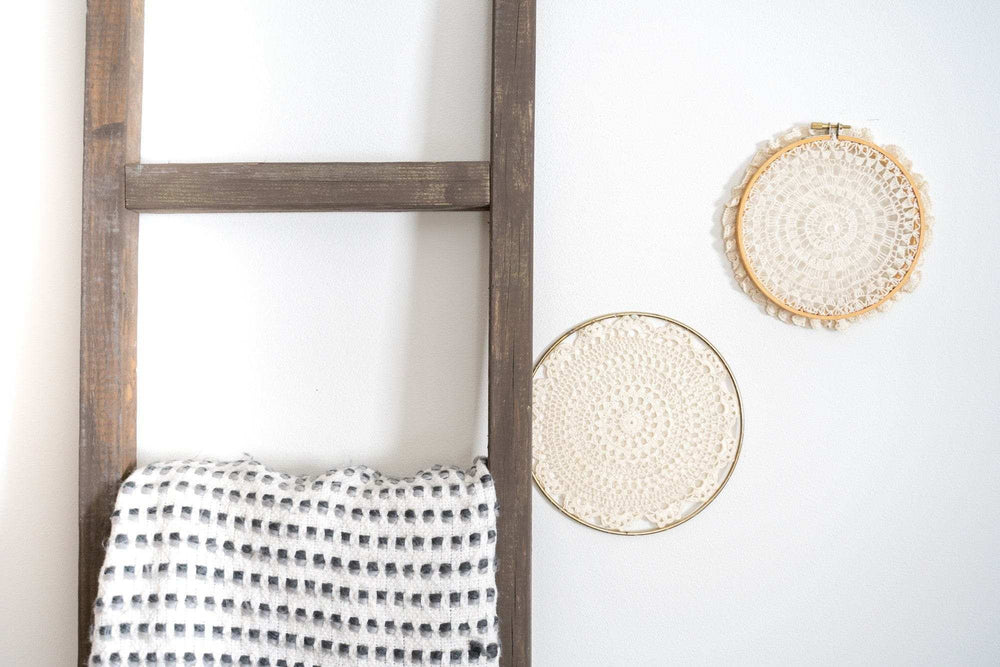 6 Step Rustic Espresso Wood Ladder Shelf - Homeroots - Flyclothing LLC