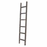 6 Step Rustic Smoky Black Wood Ladder Shelf - Homeroots - Flyclothing LLC