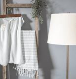 6 Step Rustic Smoky Black Wood Ladder Shelf - Homeroots - Flyclothing LLC