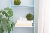 5 Step Rustic Turquoise Wood Ladder Shelf - Homeroots - Flyclothing LLC
