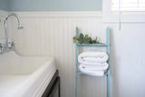 5 Step Rustic Turquoise Wood Ladder Shelf - Homeroots - Flyclothing LLC