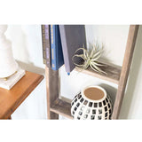 4 Step Rustic Weathered Grey Wood Ladder Shelf - Homeroots - Flyclothing LLC