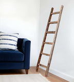 Six Step Rustic Weathered Grey Wood Ladder Shelf - Homeroots - Flyclothing LLC