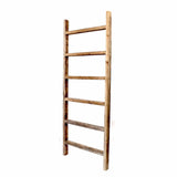 6 Step Rustic Weathered Grey Wood Ladder Shelf - Homeroots - Flyclothing LLC