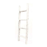 4 Step Rustic White Wood Ladder Shelf - Homeroots - Flyclothing LLC