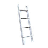 49" Whitewash Rustic Four Step Wood Ladder Shelf - Homeroots - Flyclothing LLC