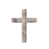 Rustic Weathered Grey Reclaimed Wood Cross Decoration - Homeroots - Flyclothing LLC