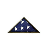 Rustic Weathered Grey Reclaimed Wood Triangle Wooden Display Flag Case - Homeroots - Flyclothing LLC