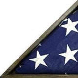 Rustic Weathered Grey Reclaimed Wood Triangle Wooden Display Flag Case - Homeroots - Flyclothing LLC