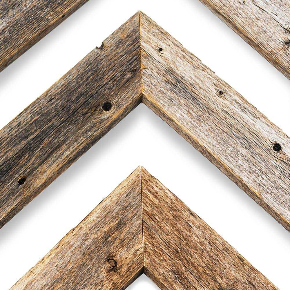 Set Of 3 White Wash Reclaimed Wood Chevron Arrow - Homeroots - Flyclothing LLC