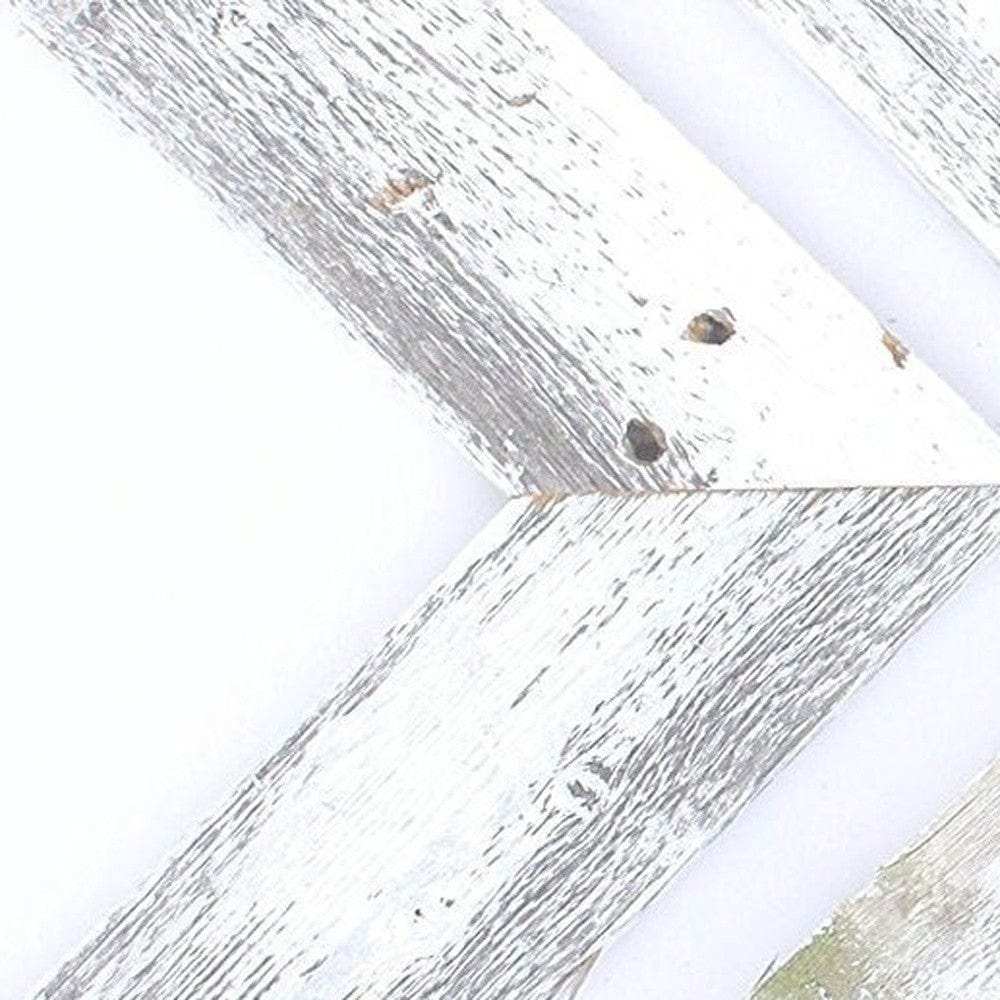 Set Of 3 White Wash Reclaimed Wood Chevron Arrow - Homeroots - Flyclothing LLC