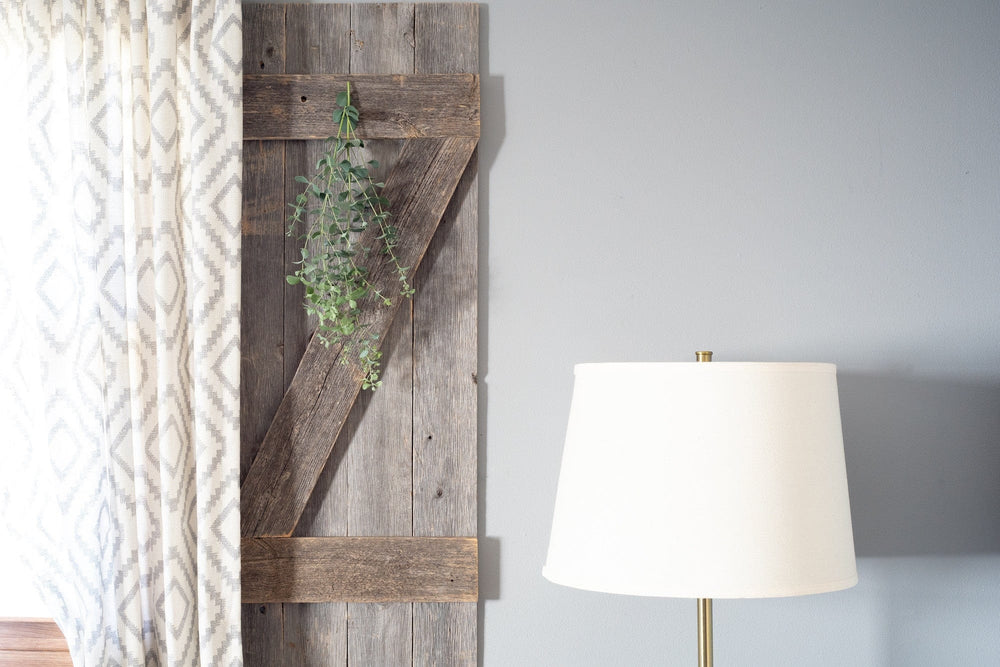 Set of Two 36" X 14" Gray Solid Wood Wall Decor - Homeroots