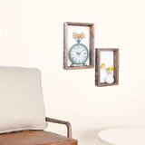 Rustic Farmhouse Set Of 3 Rectangle Shadow Box Shelves - Homeroots - Flyclothing LLC